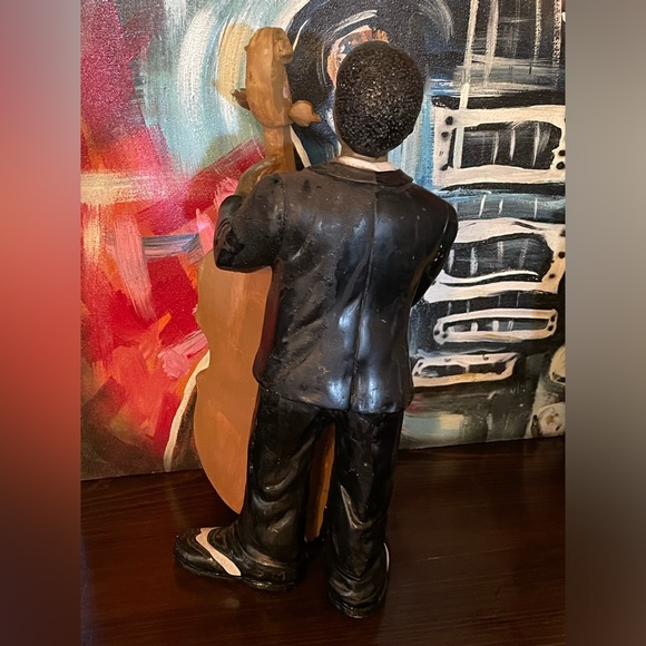 Vintage African American Jazz Musician Band Statue Figures Set Of 3 🎶🎼🎵 - Picture 6 of 12